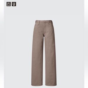Uniqlo U high waisted straight brown jeans size 25 inch